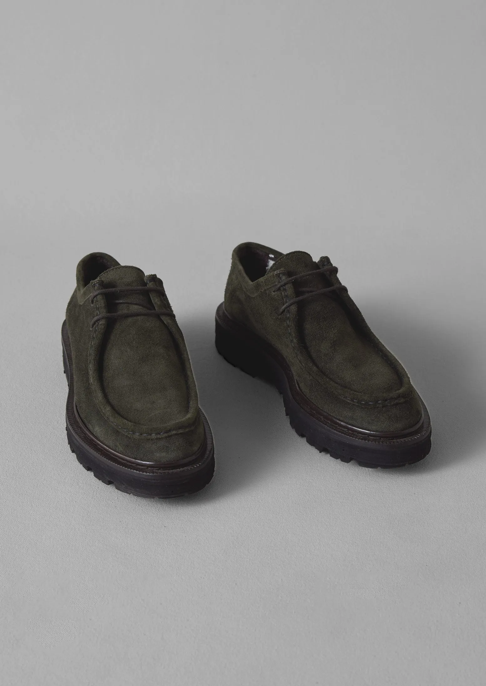 Sturlini Suede Lace Up Shoes | Dark Olive sold by TOAST