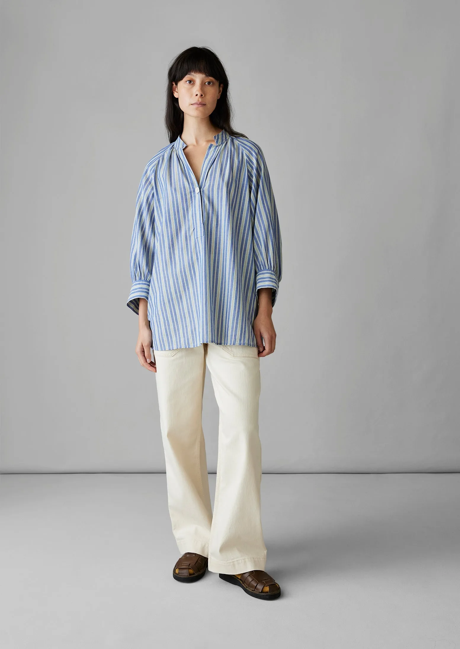 Catrin Cotton Stripe Raglan Shirt | Myrtle sold by TOAST product image thumbnail 3