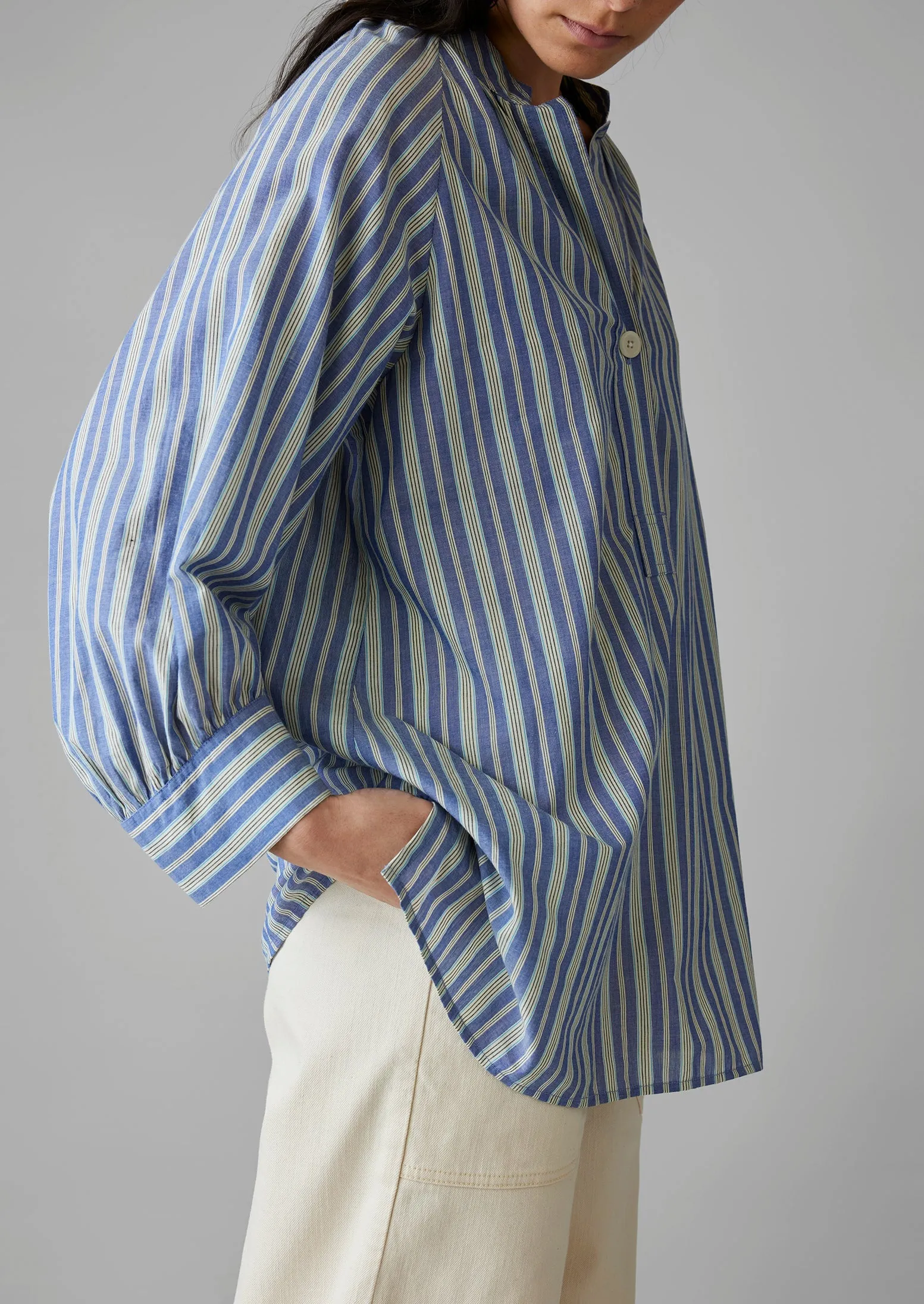 Catrin Cotton Stripe Raglan Shirt | Myrtle sold by TOAST product image thumbnail 2