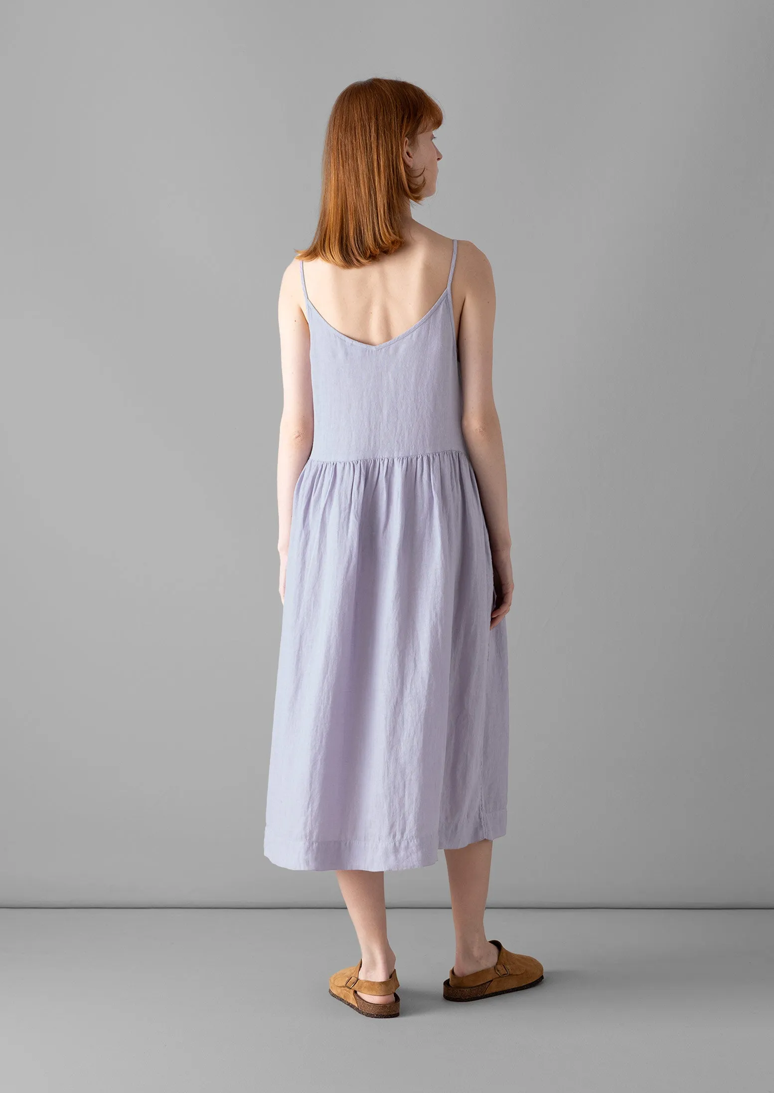 Garment Dyed Lightweight Linen Lounge Dress | Blue Stone sold by TOAST product image thumbnail 4