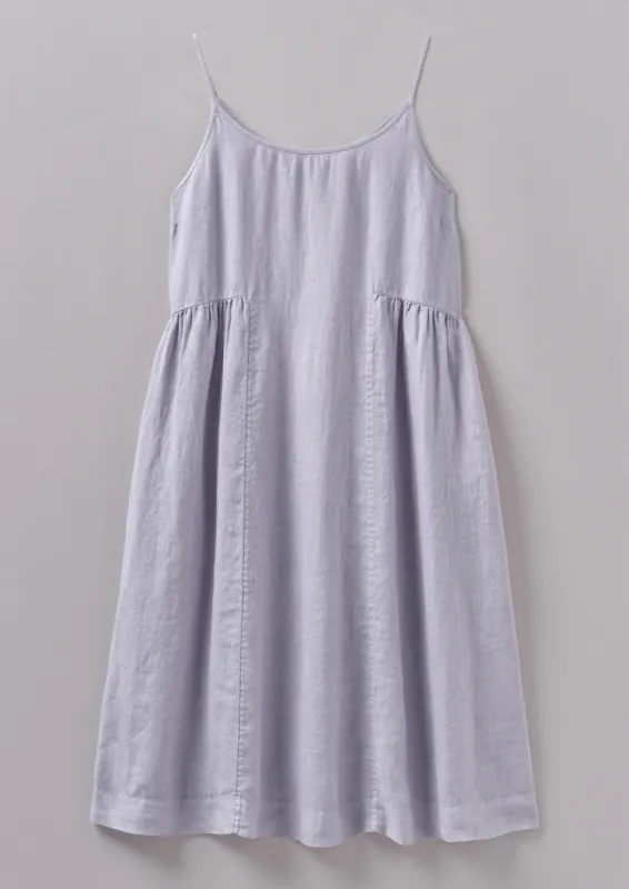 Garment Dyed Lightweight Linen Lounge Dress | Blue Stone sold by TOAST