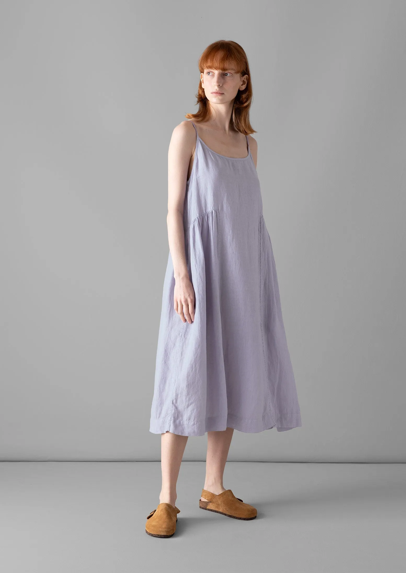 Garment Dyed Lightweight Linen Lounge Dress | Blue Stone sold by TOAST product image thumbnail 5
