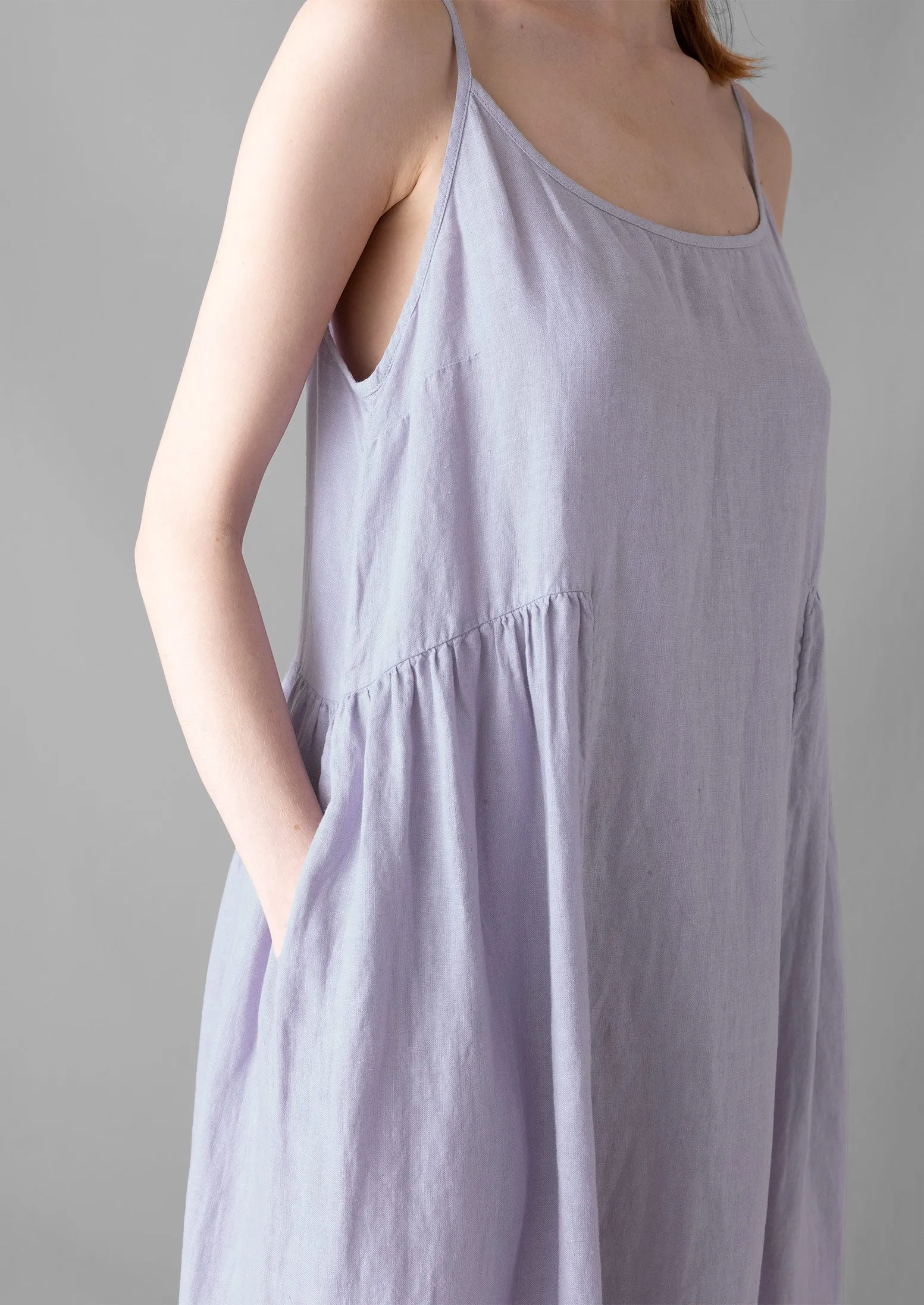 Garment Dyed Lightweight Linen Lounge Dress | Blue Stone sold by TOAST product image thumbnail 3