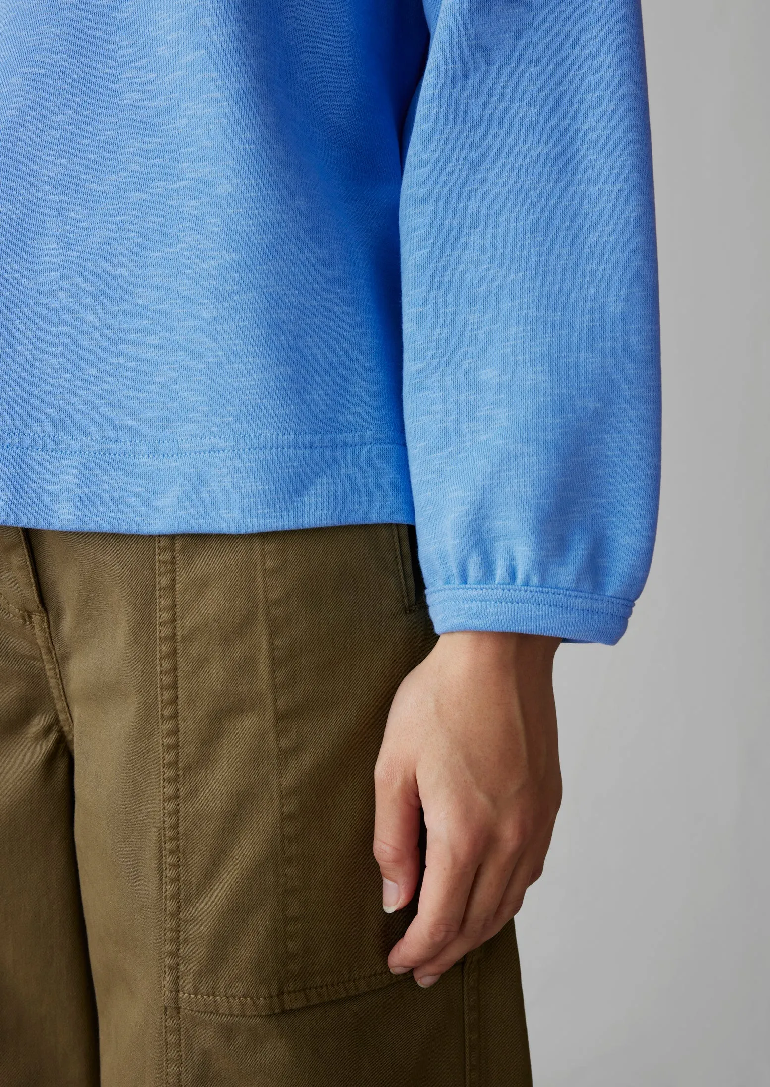 Cotton Jersey Raglan Sweatshirt | Cornflower sold by TOAST product image thumbnail 4