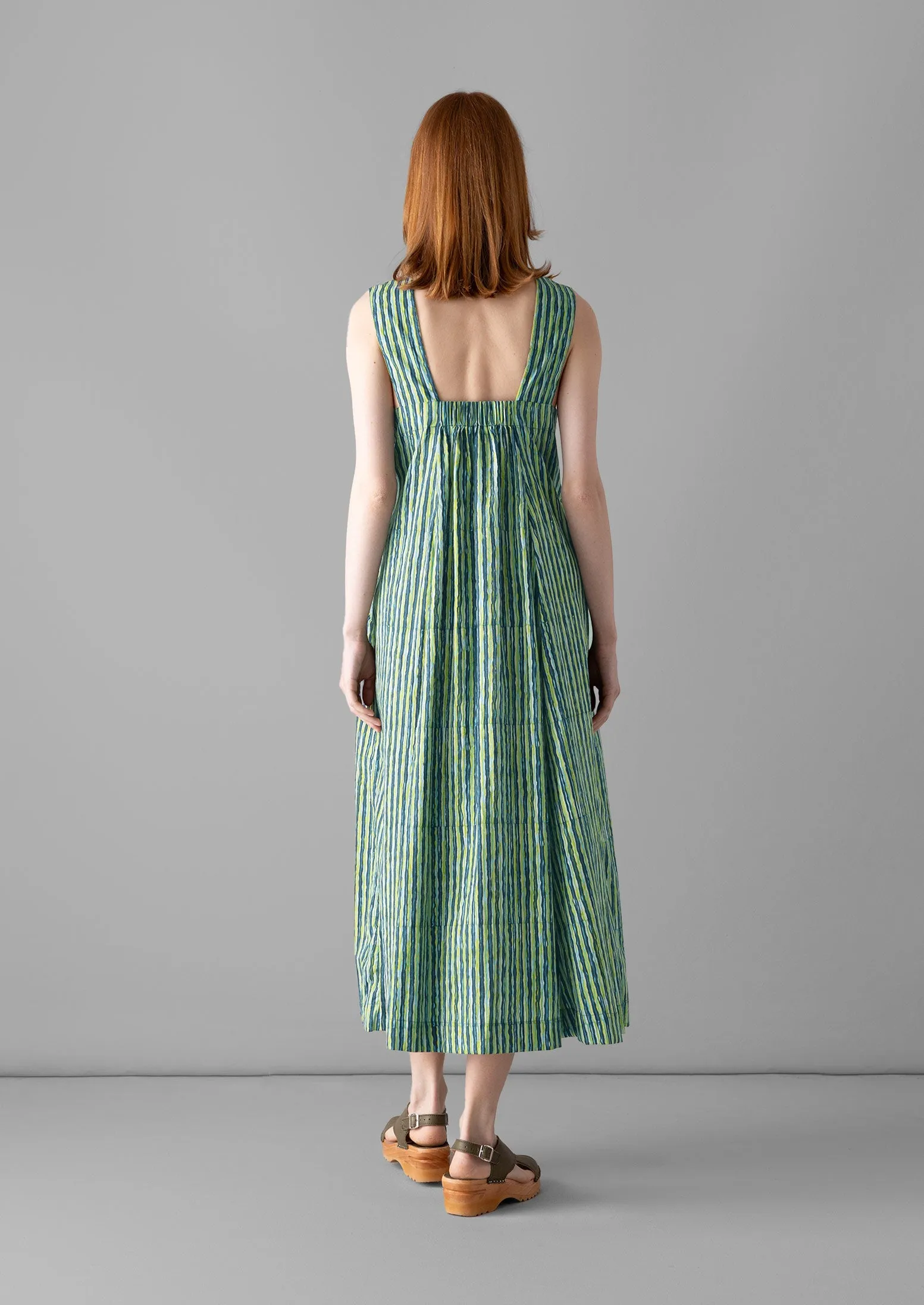 Stripe Block Print Cotton Dress | Greengage sold by TOAST product image thumbnail 4