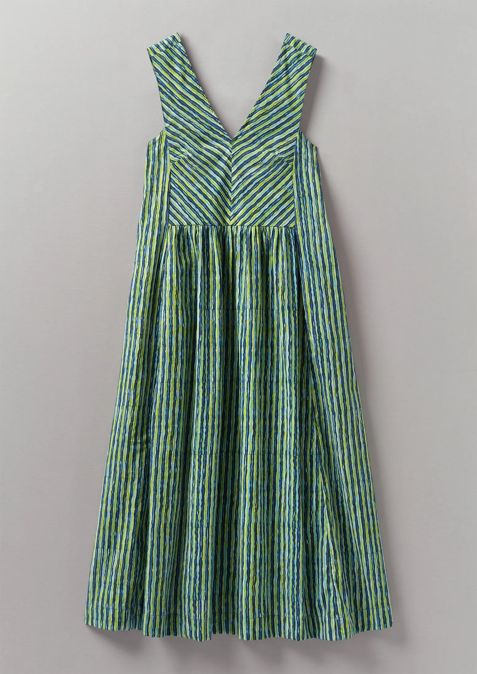Stripe Block Print Cotton Dress | Greengage sold by TOAST