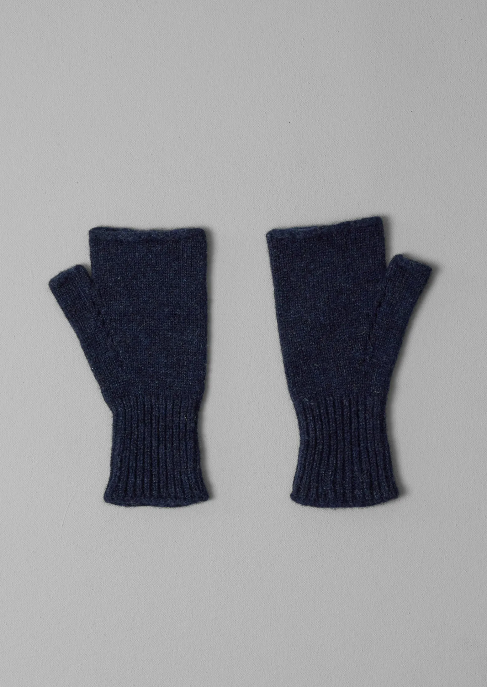 Fingerless Wool Gloves | Navy Melange sold by TOAST