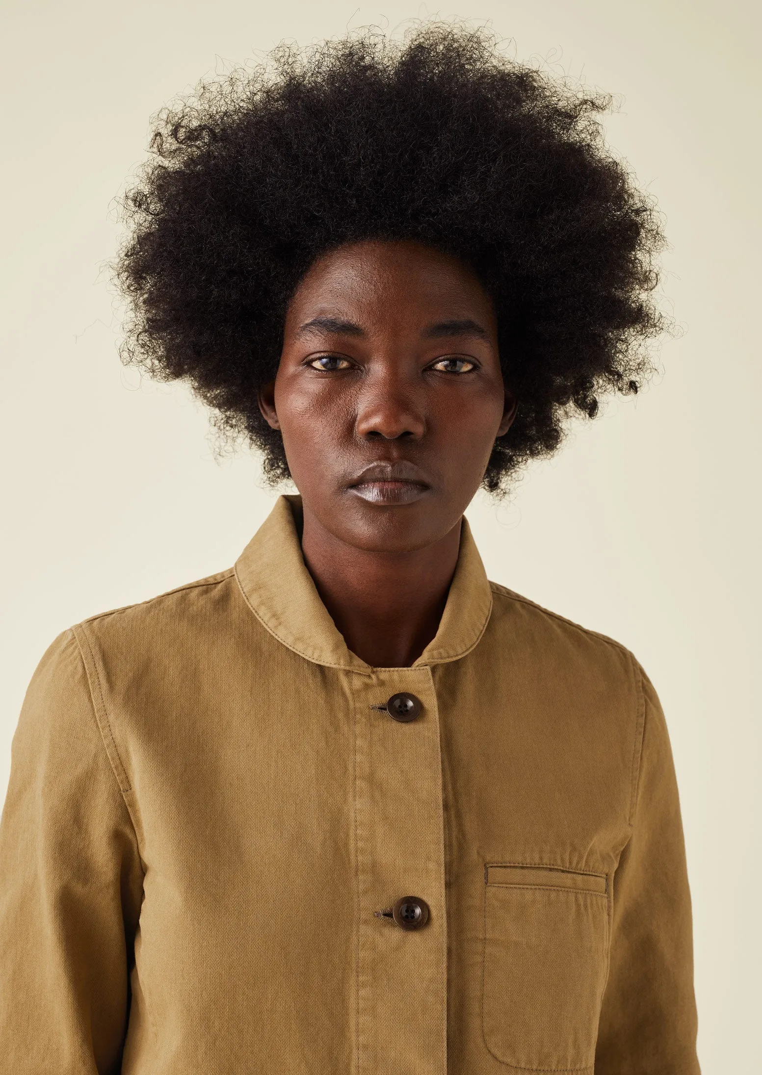 Garment Dyed Cotton Herringbone Jacket | Walnut sold by TOAST product image thumbnail 3