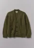 Donegal Wool V-Neck Cardigan | Olive sold by TOAST