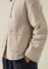 Quilted Cotton Linen Jacket | Pebble sold by TOAST