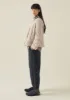 Quilted Cotton Linen Jacket | Pebble sold by TOAST