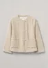 Quilted Cotton Linen Jacket | Pebble sold by TOAST