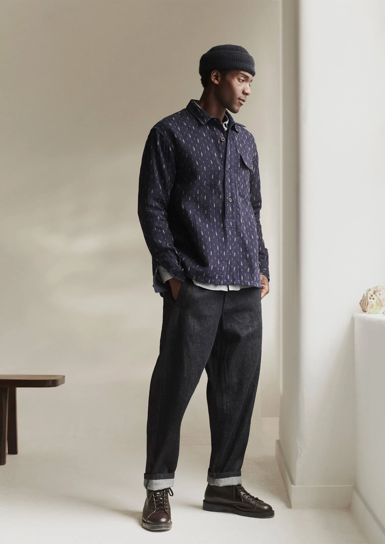 Japanese Cotton Denim Trousers | Indigo sold by TOAST product image thumbnail 2