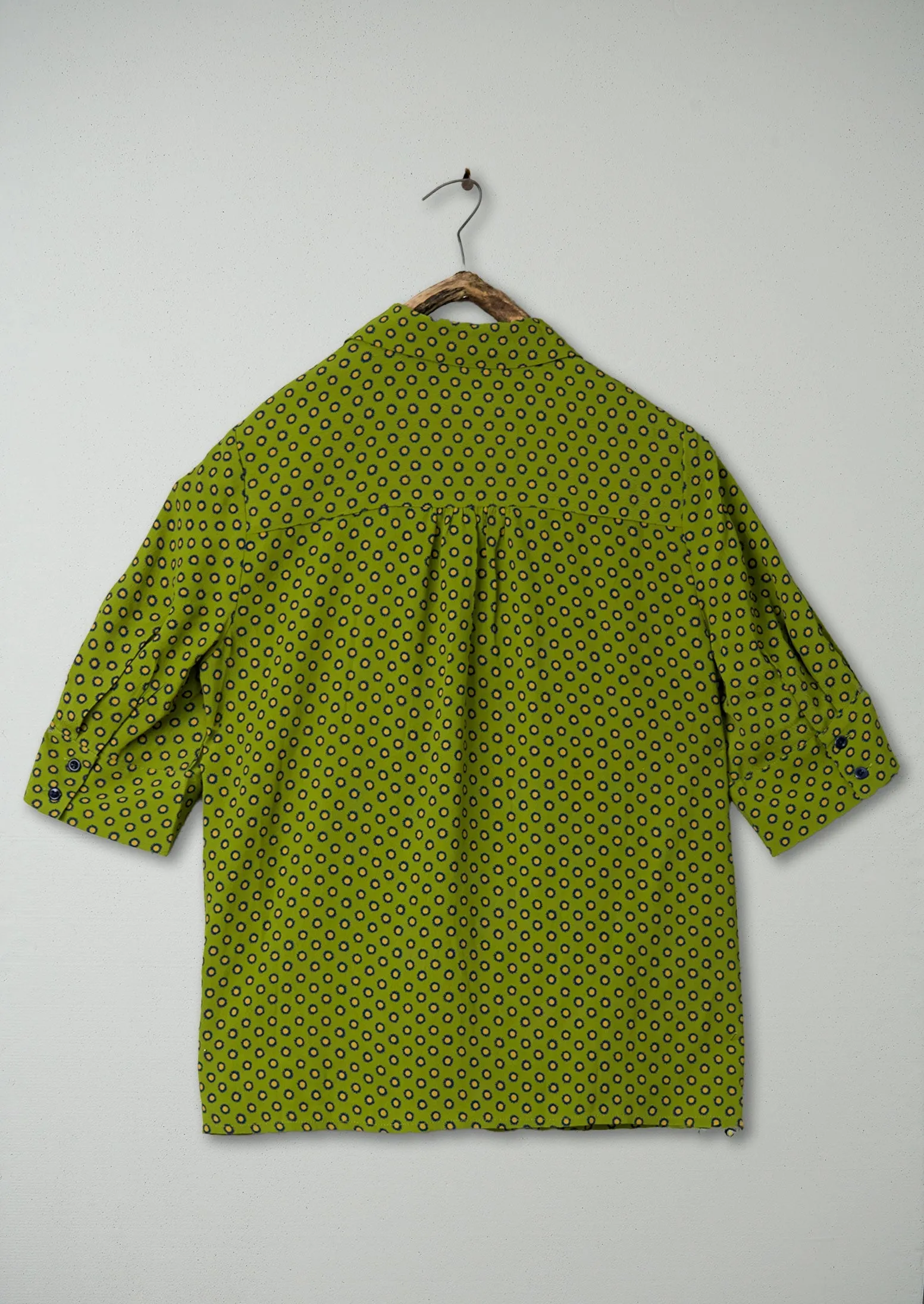 Renewed Gia Daisy Dot Print Shirt Size 10 (51) | Pea Green sold by TOAST product image thumbnail 2