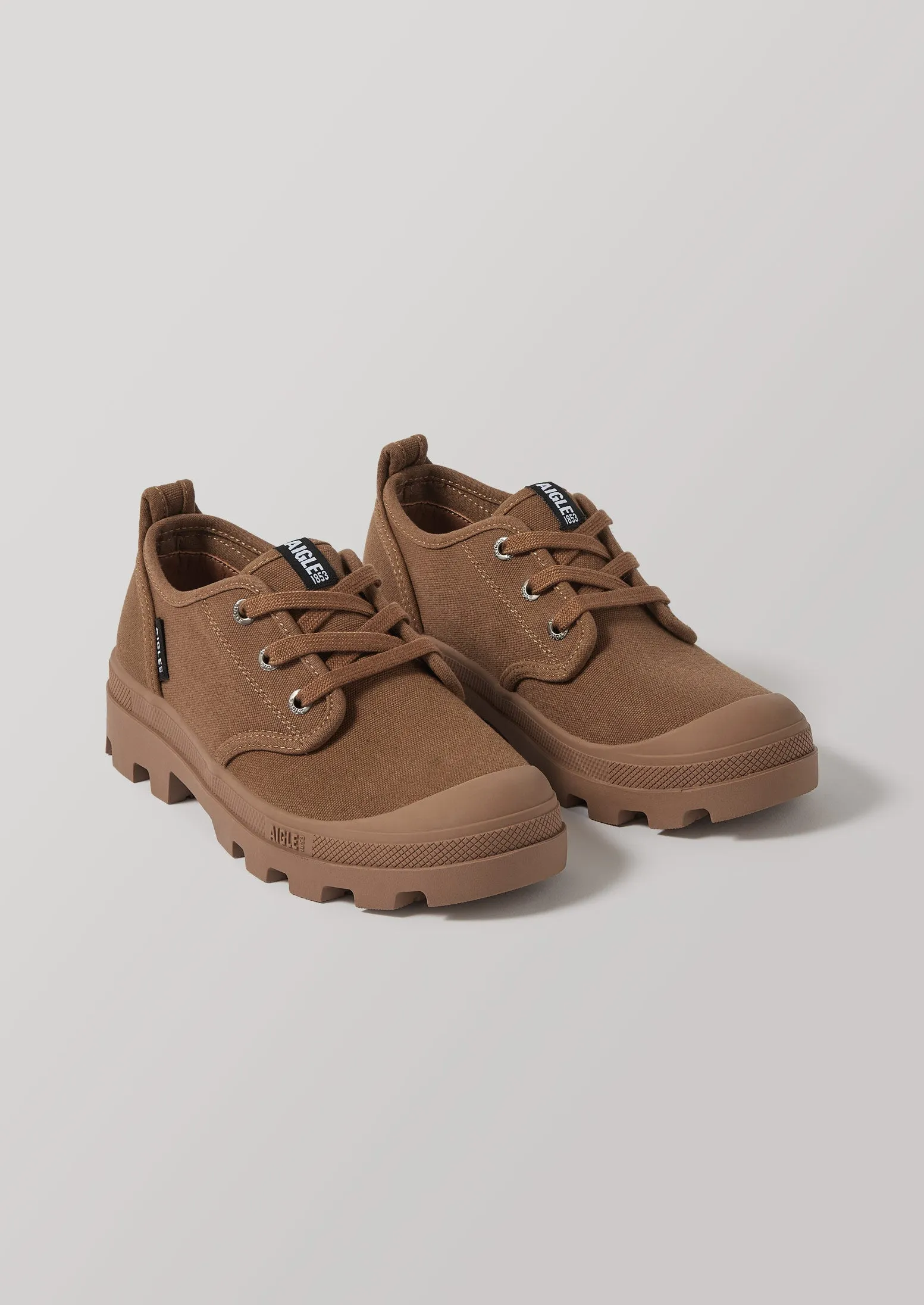 Aigle Organic Cotton Walking Trainers | Brown sold by TOAST