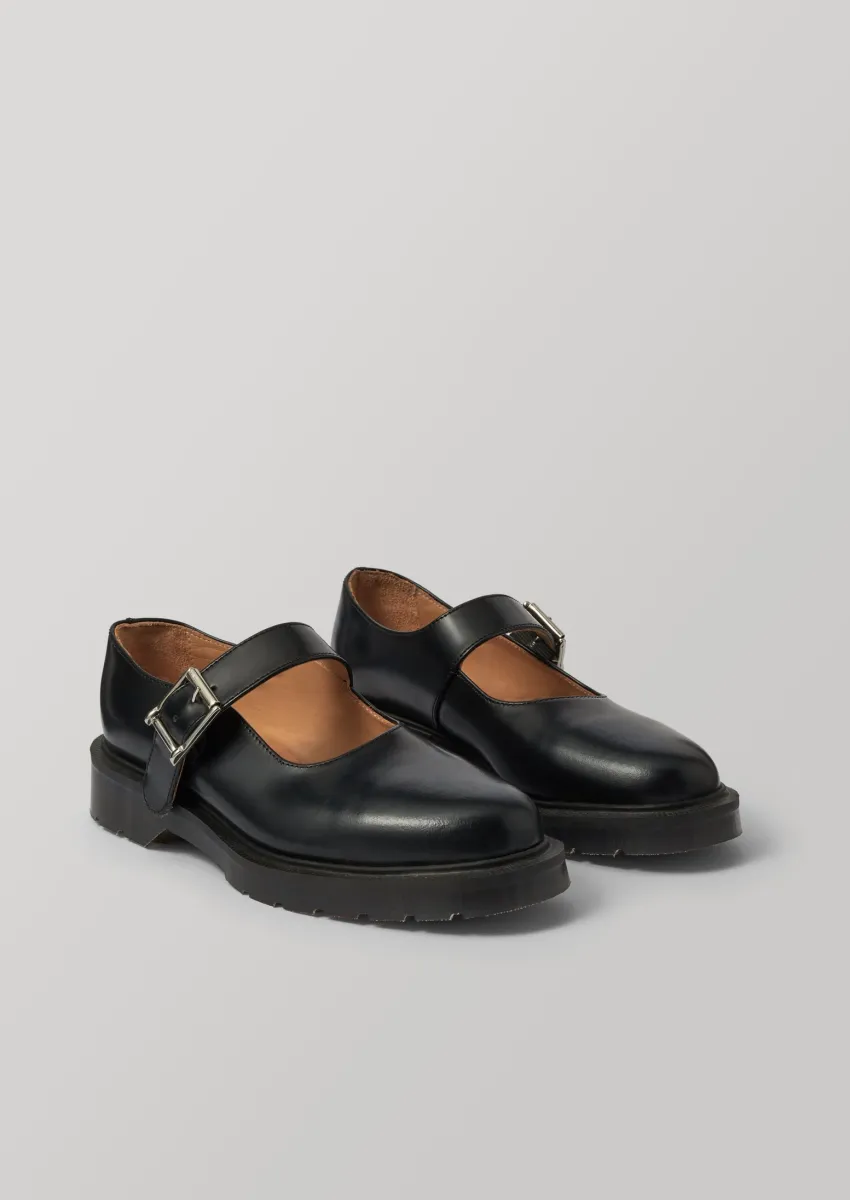 Solovair Mary Jane Shoes | Black | Parallel