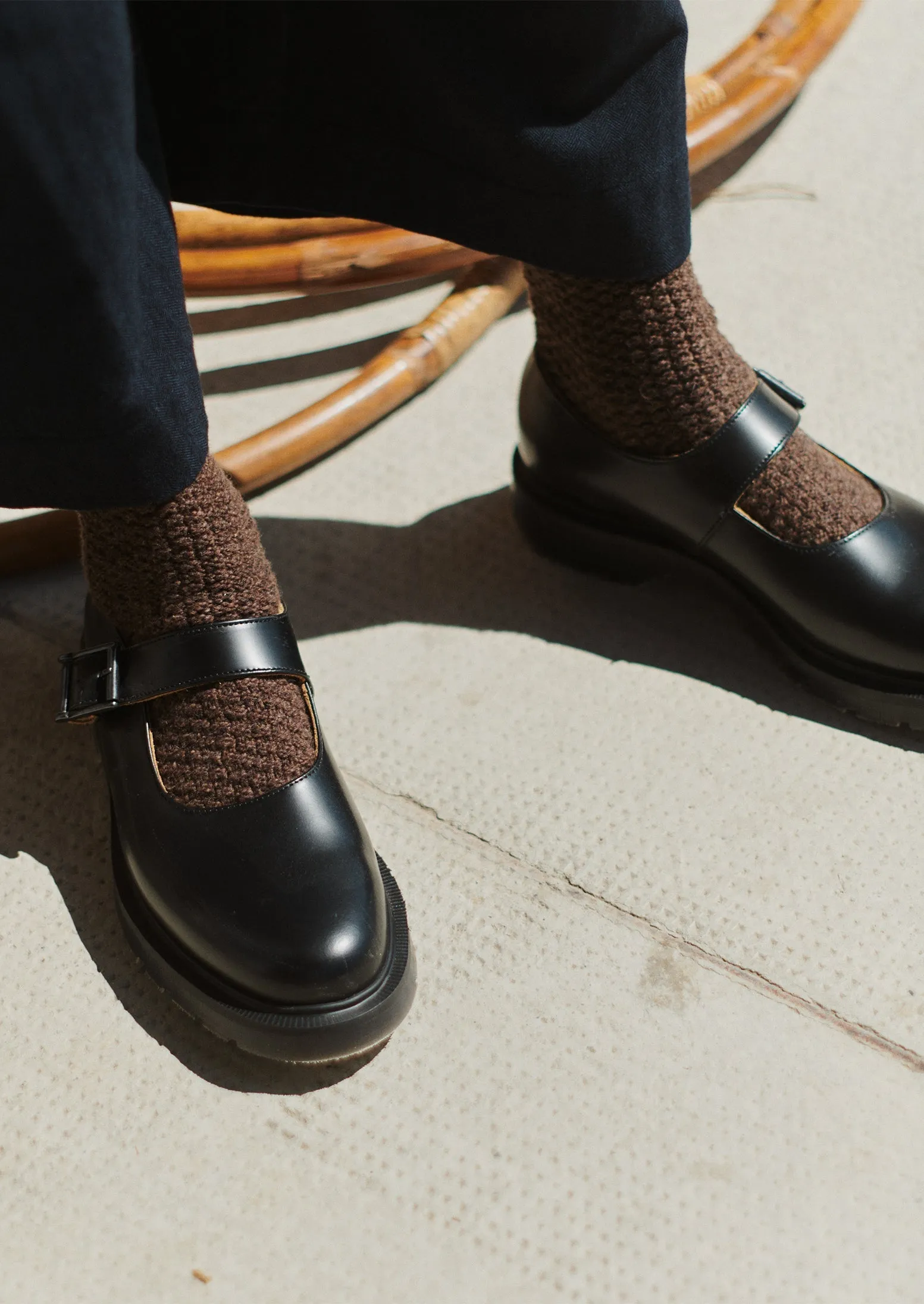 Solovair Mary Jane Shoes | Black | Parallel