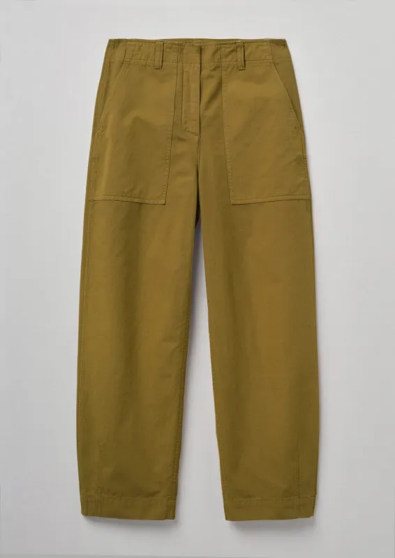 Cotton Linen Tapered Workwear Trousers | Breen sold by TOAST
