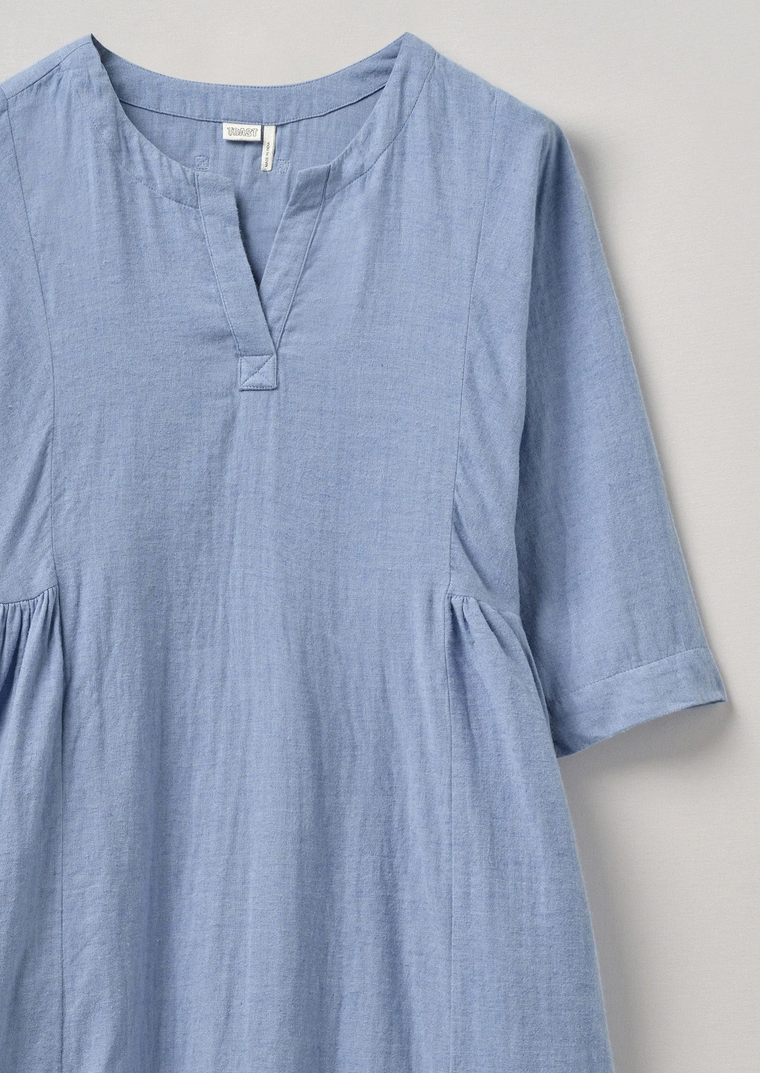Soft Double Cotton Nightdress | Chambray sold by TOAST product image thumbnail 5