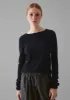 Wool Cashmere Neat Sweater | Night Sky sold by TOAST