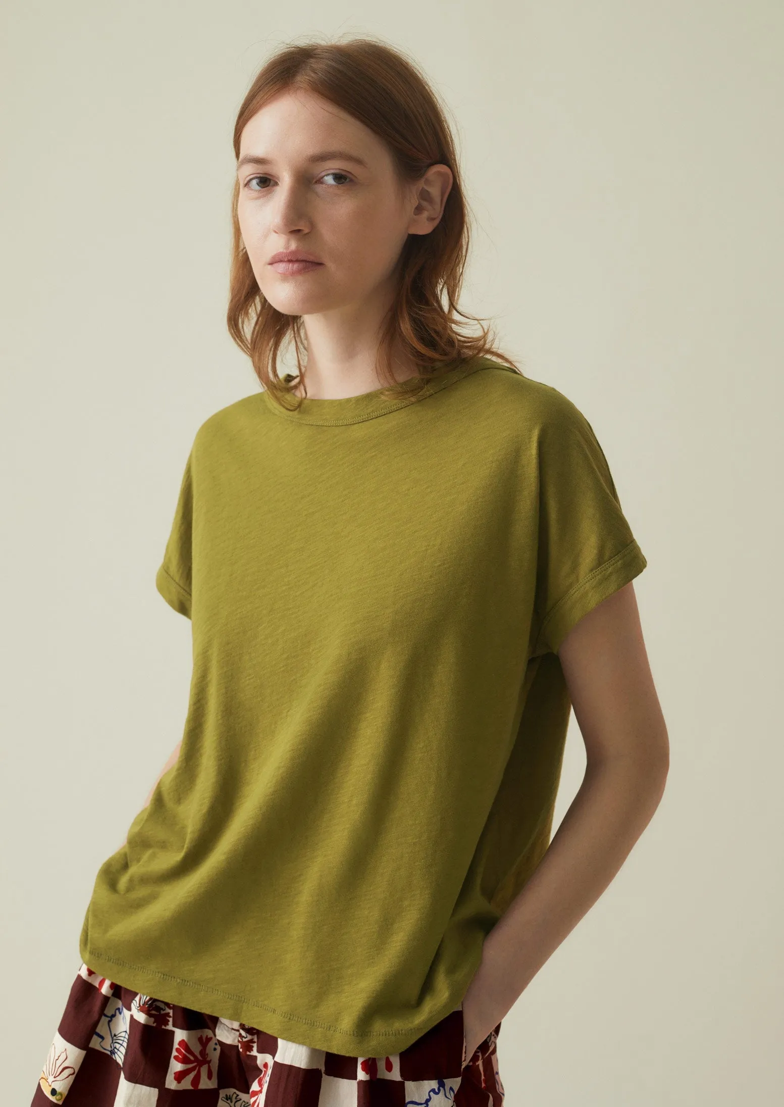 Alda Organic Cotton Easy Tee | Breen sold by TOAST product image thumbnail 2