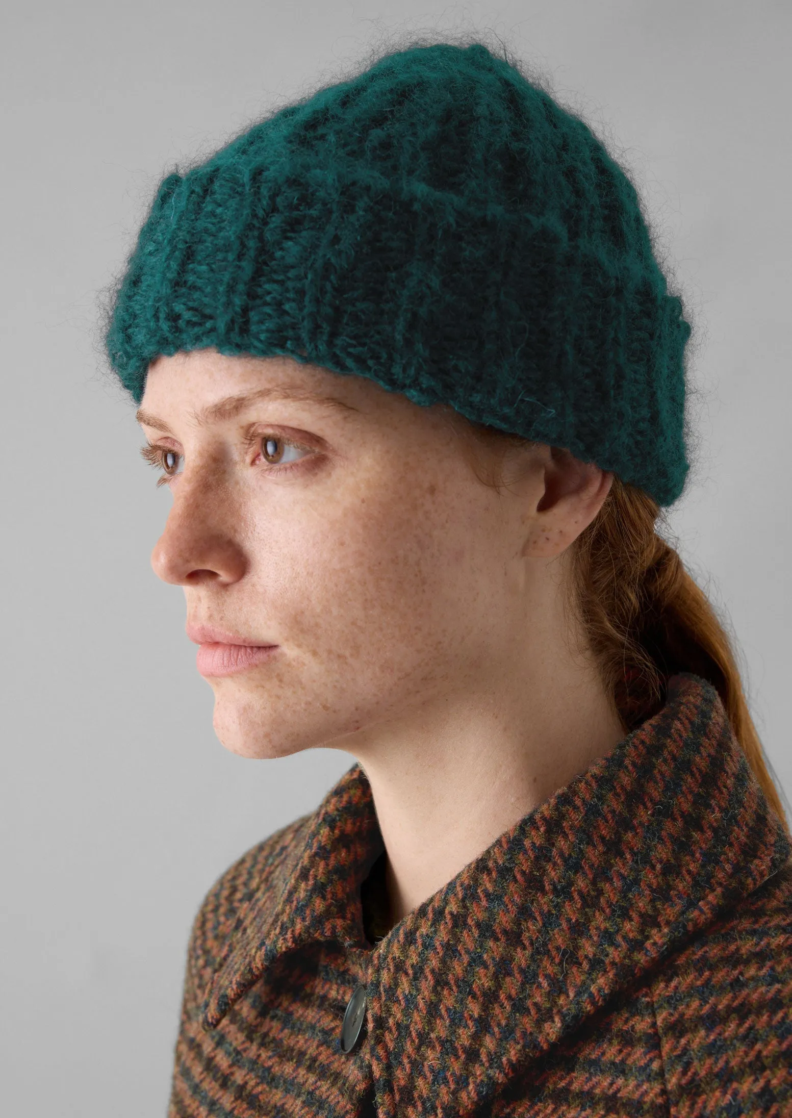 Ribbed Mohair Beanie | Deep Forest sold by TOAST product image thumbnail 2