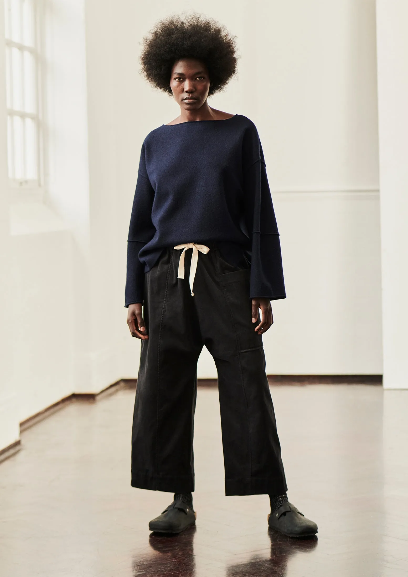 Organic Cord Pull On Trousers | Charcoal sold by TOAST product image thumbnail 2