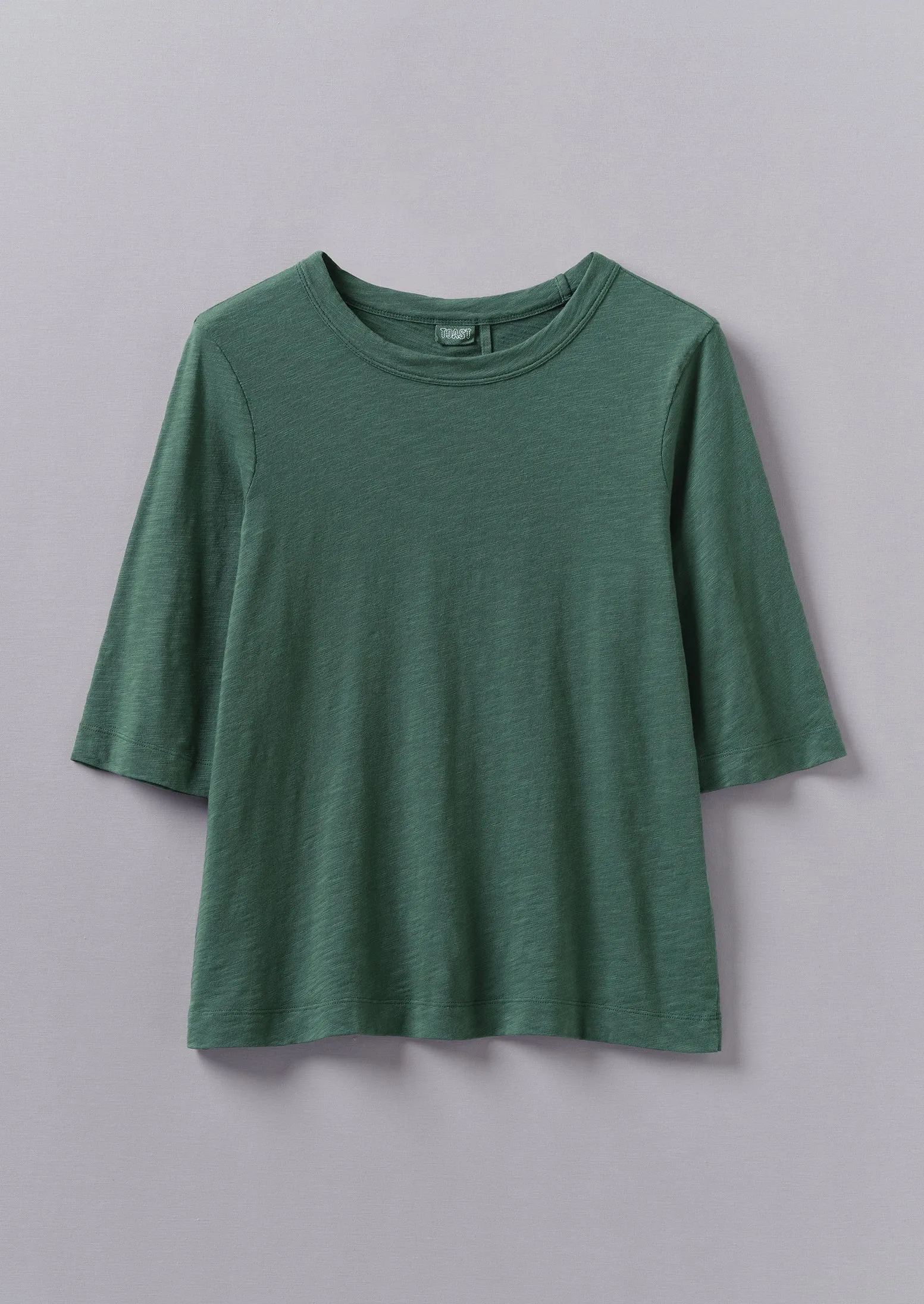 Cleo Garment Dyed Organic Cotton Tee | Marble Green sold by TOAST
