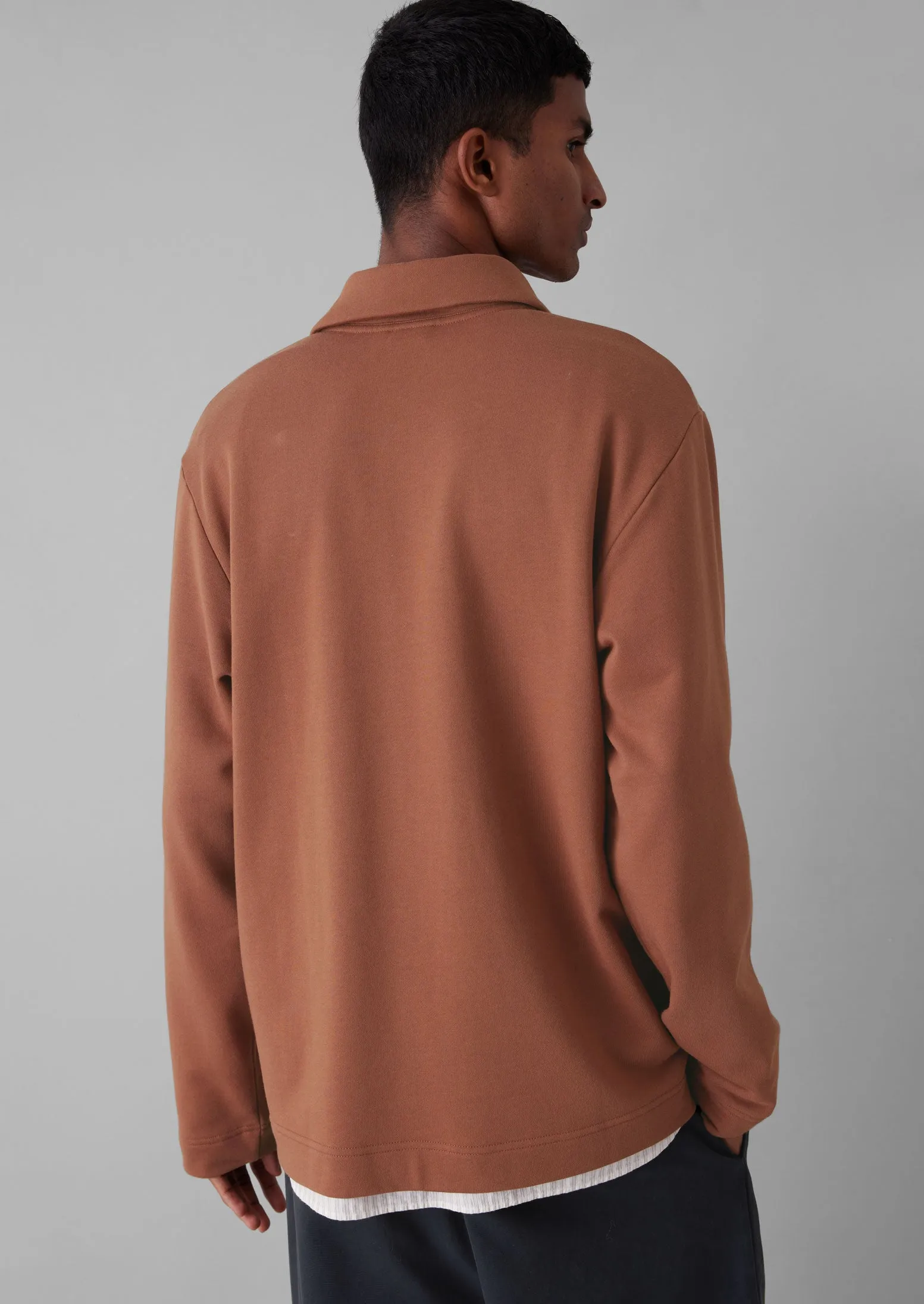 Loopback Cotton Jersey Shirt | Red Granite sold by TOAST product image thumbnail 4