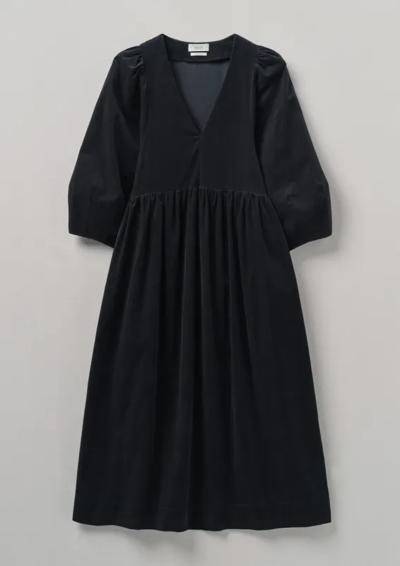 Maya Organic Cotton Needlecord Dress | Blue Slate sold by TOAST