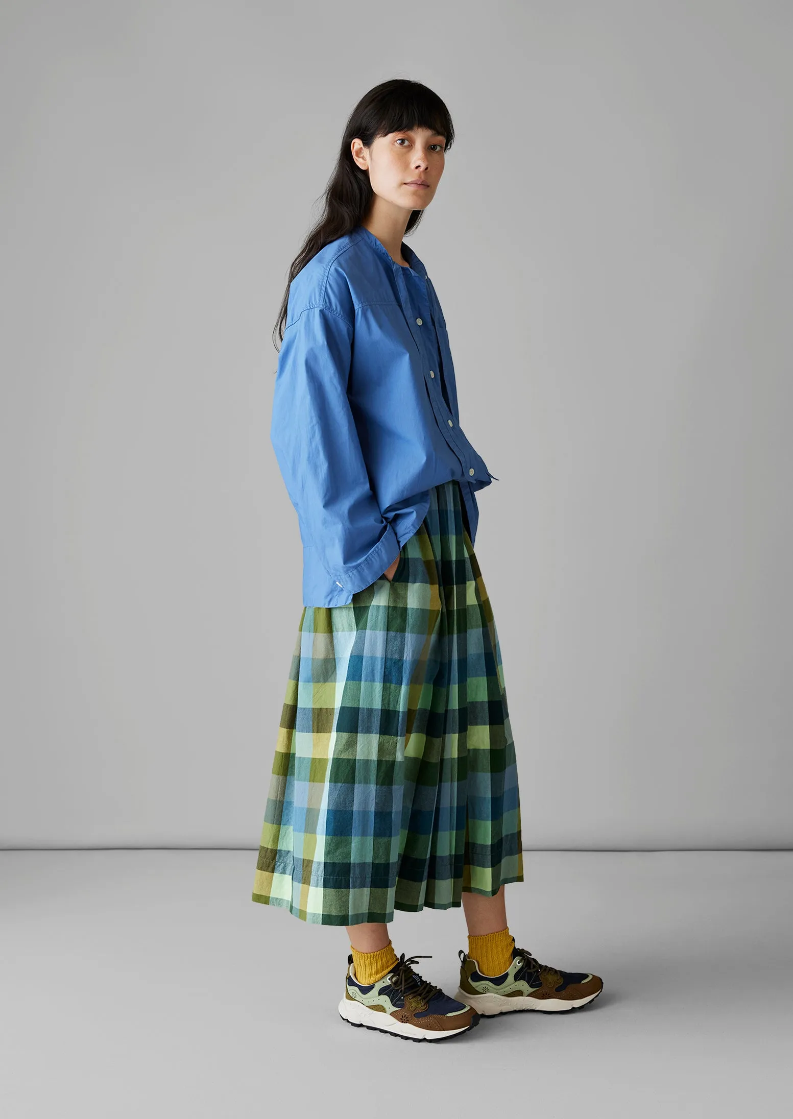 Cabin Check Organic Cotton Skirt | Juniper sold by TOAST product image thumbnail 2