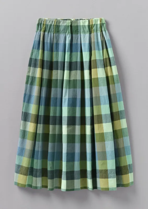 Cabin Check Organic Cotton Skirt | Juniper sold by TOAST