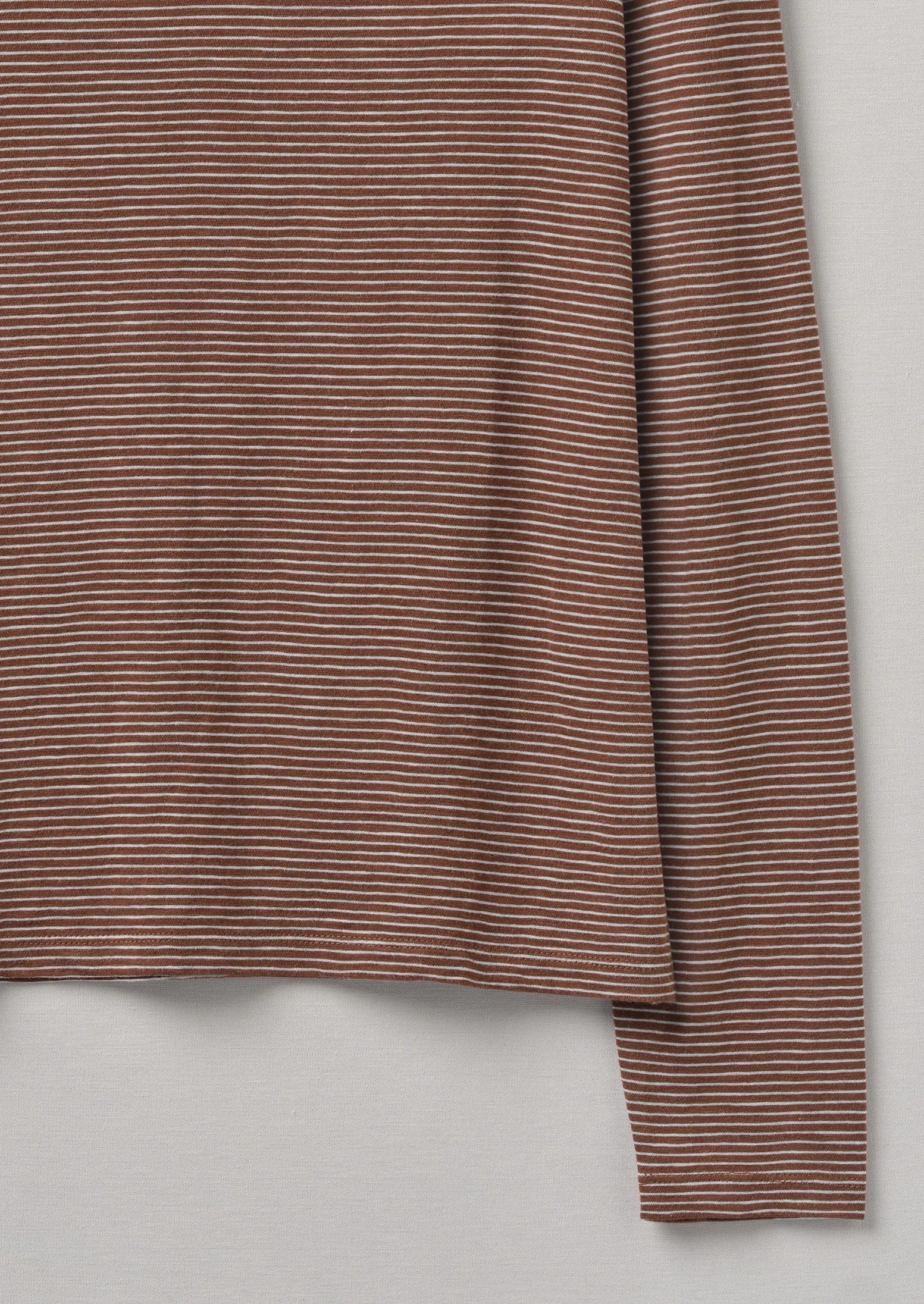 Scoop Neck Stripe Cotton Tee | Red Cedar/Pearl Blue sold by TOAST product image thumbnail 5