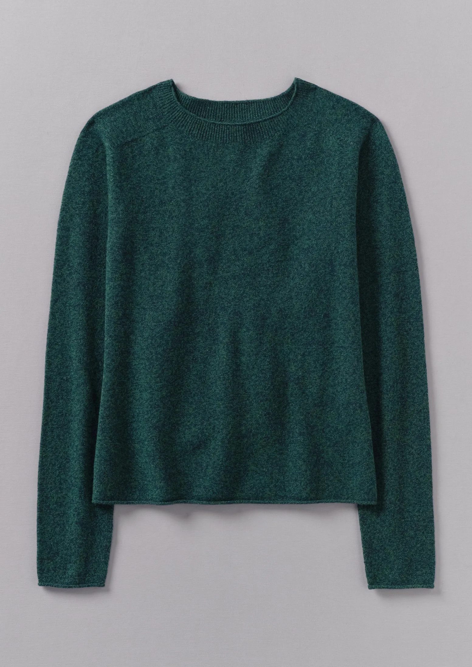 Wool Cashmere Neat Sweater | Forest Marl sold by TOAST