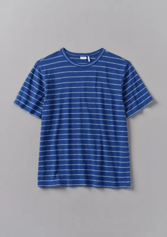 Theo Cotton Stripe Short Sleeve Tee | Thistle/Summer House Green sold by TOAST