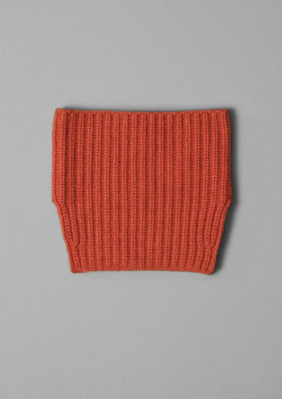 Ribbed Wool Cashmere Snood | Burnt Ember sold by TOAST