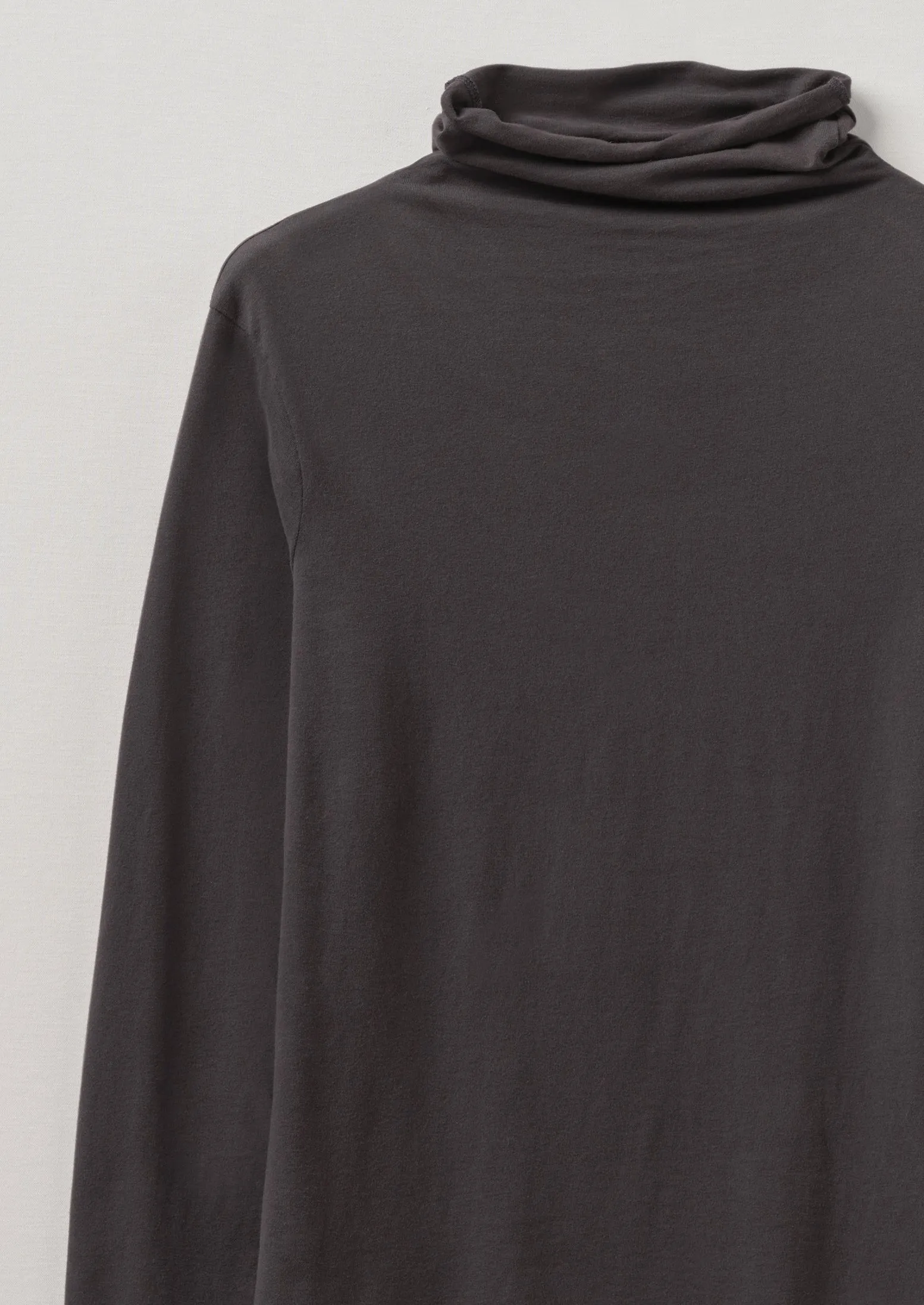 High Neck Soft Cotton Tee | Soft Charcoal sold by TOAST product image thumbnail 5