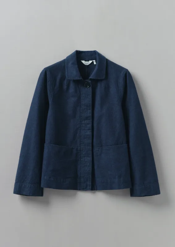Boxy Hemp Cotton Canvas Jacket | Indigo sold by TOAST