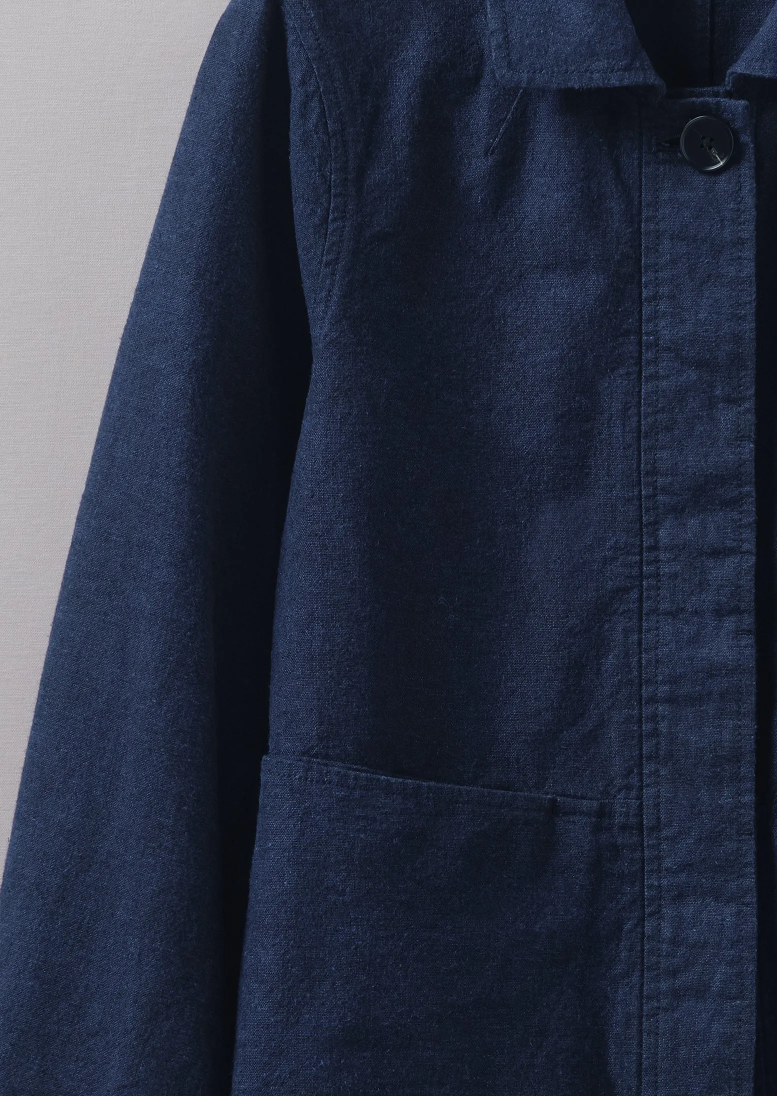 Boxy Hemp Cotton Canvas Jacket | Indigo sold by TOAST product image thumbnail 5