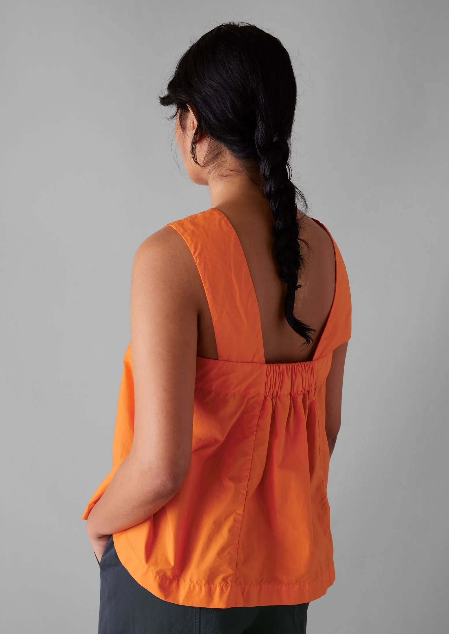 V-Neck Cotton Poplin Top | May Pole sold by TOAST product image thumbnail 3