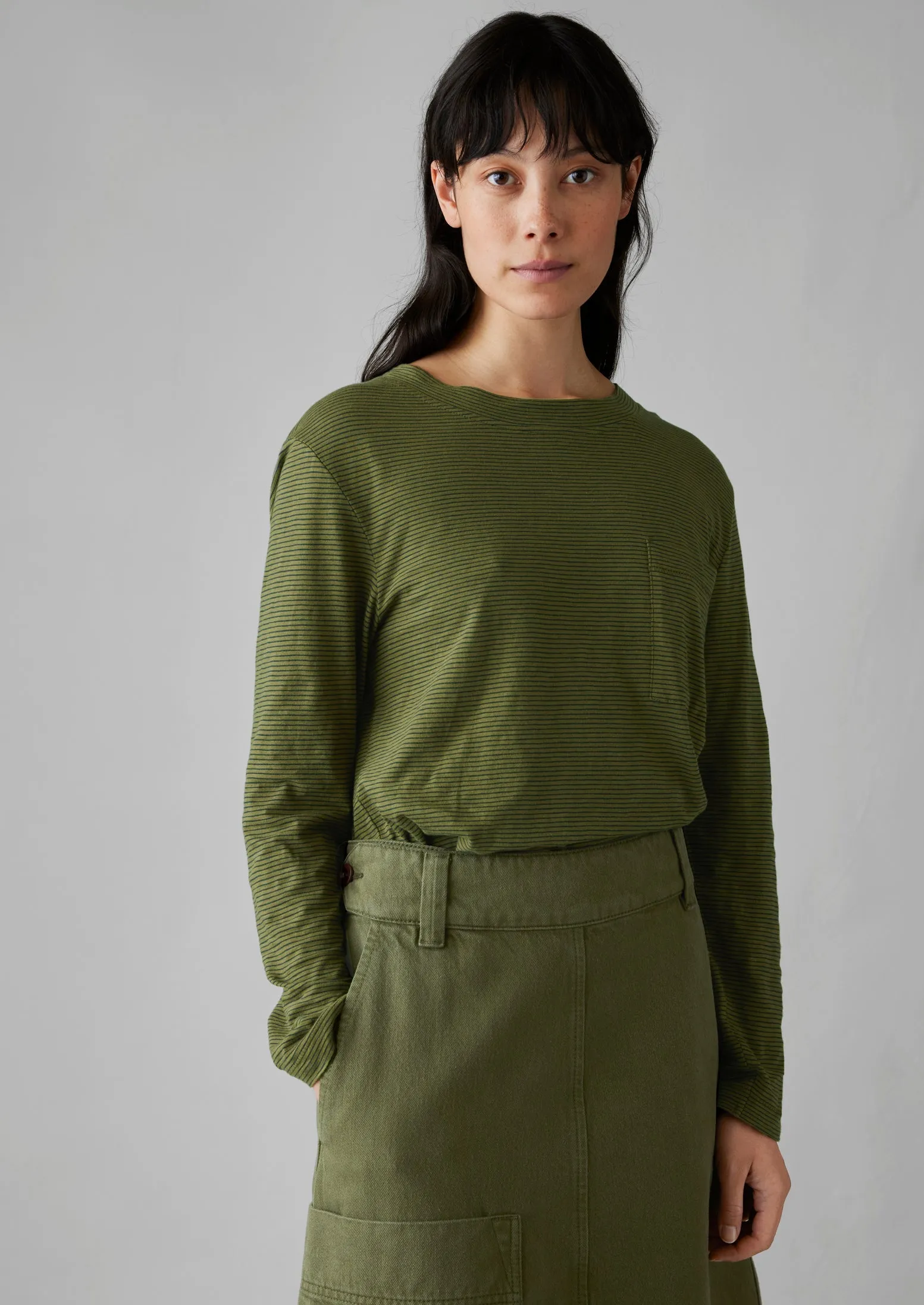 Patch Pocket Organic Cotton Tee | Olive Leaf sold by TOAST product image thumbnail 3