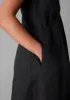 A Line Cotton Linen Twill Dress | Slate Navy sold by TOAST