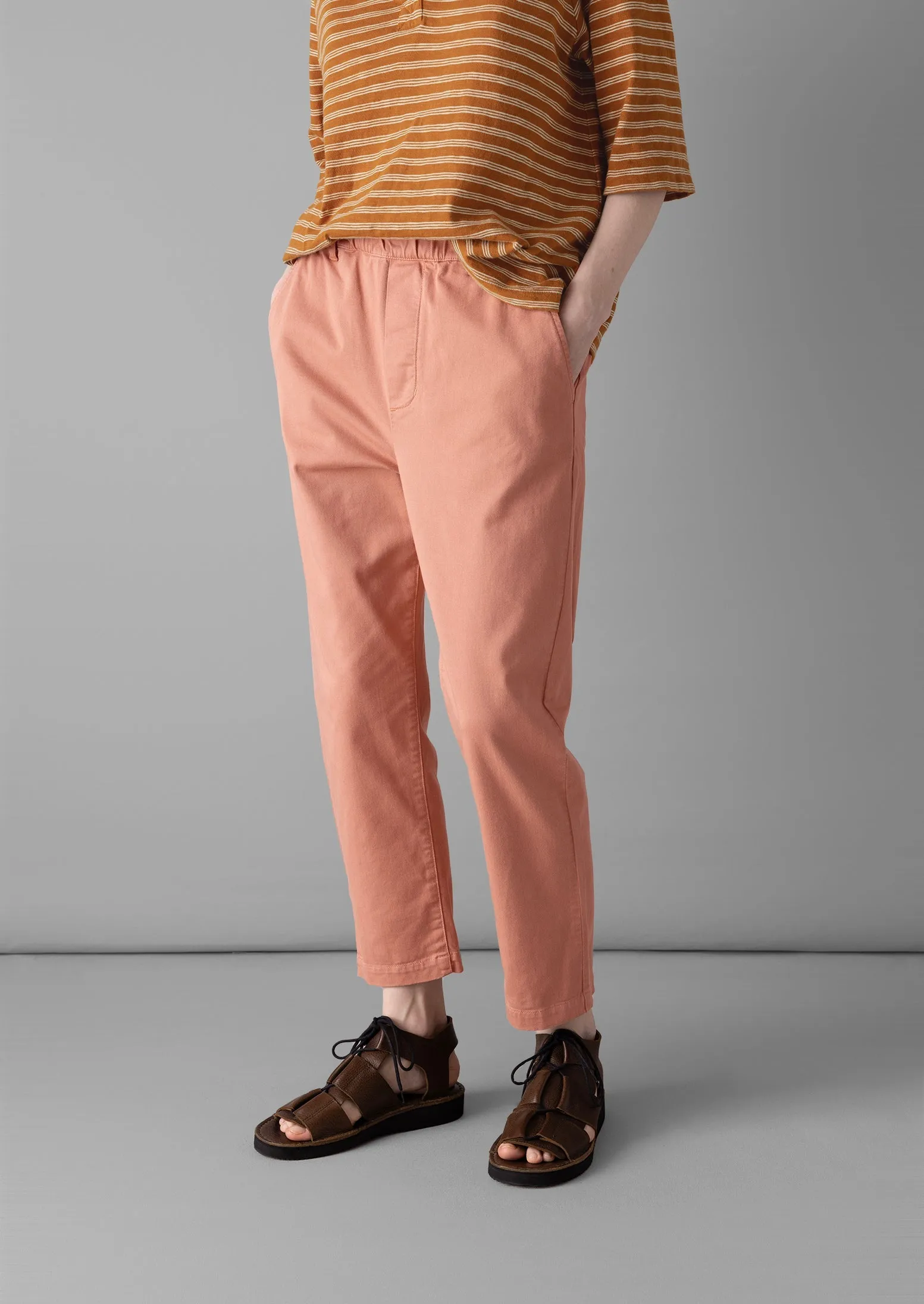 Gabi Cotton Pull On Trousers | Madder Rose sold by TOAST product image thumbnail 3