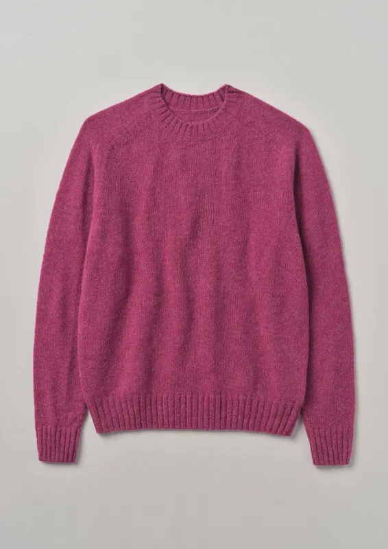 Crew Neck Wool Sweater | Berry sold by TOAST