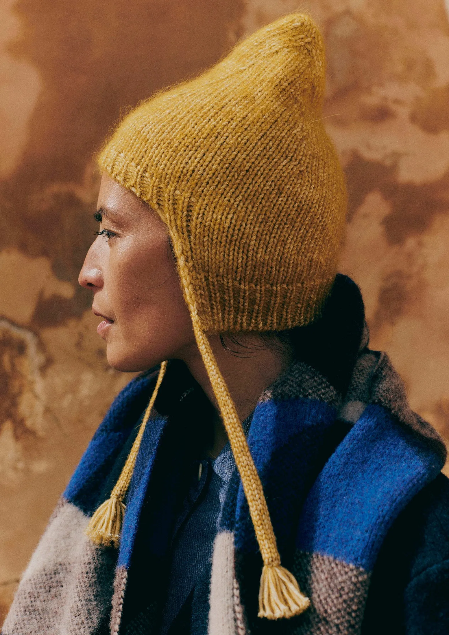 Alpaca Cotton Tassel Knit Hat | Dijon Yellow sold by TOAST product image thumbnail 2