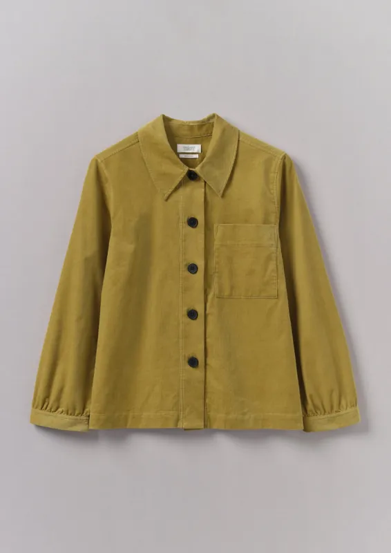 Baya Patch Pocket Organic Cord Shirt | Golden Olive sold by TOAST