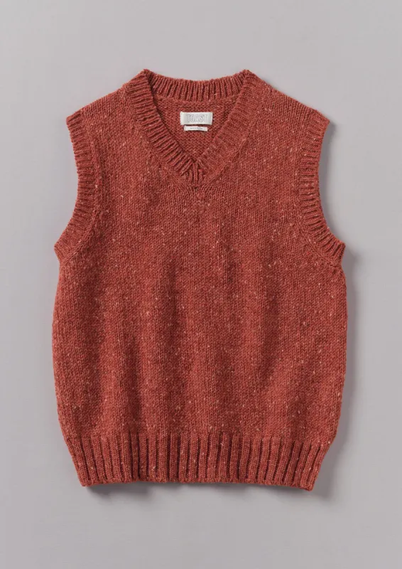 Donegal Wool Knitted Tank | Rose Quartz sold by TOAST