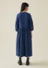Cross Front Gingham Seersucker Dress | Navy sold by TOAST