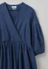 Cross Front Gingham Seersucker Dress | Navy sold by TOAST