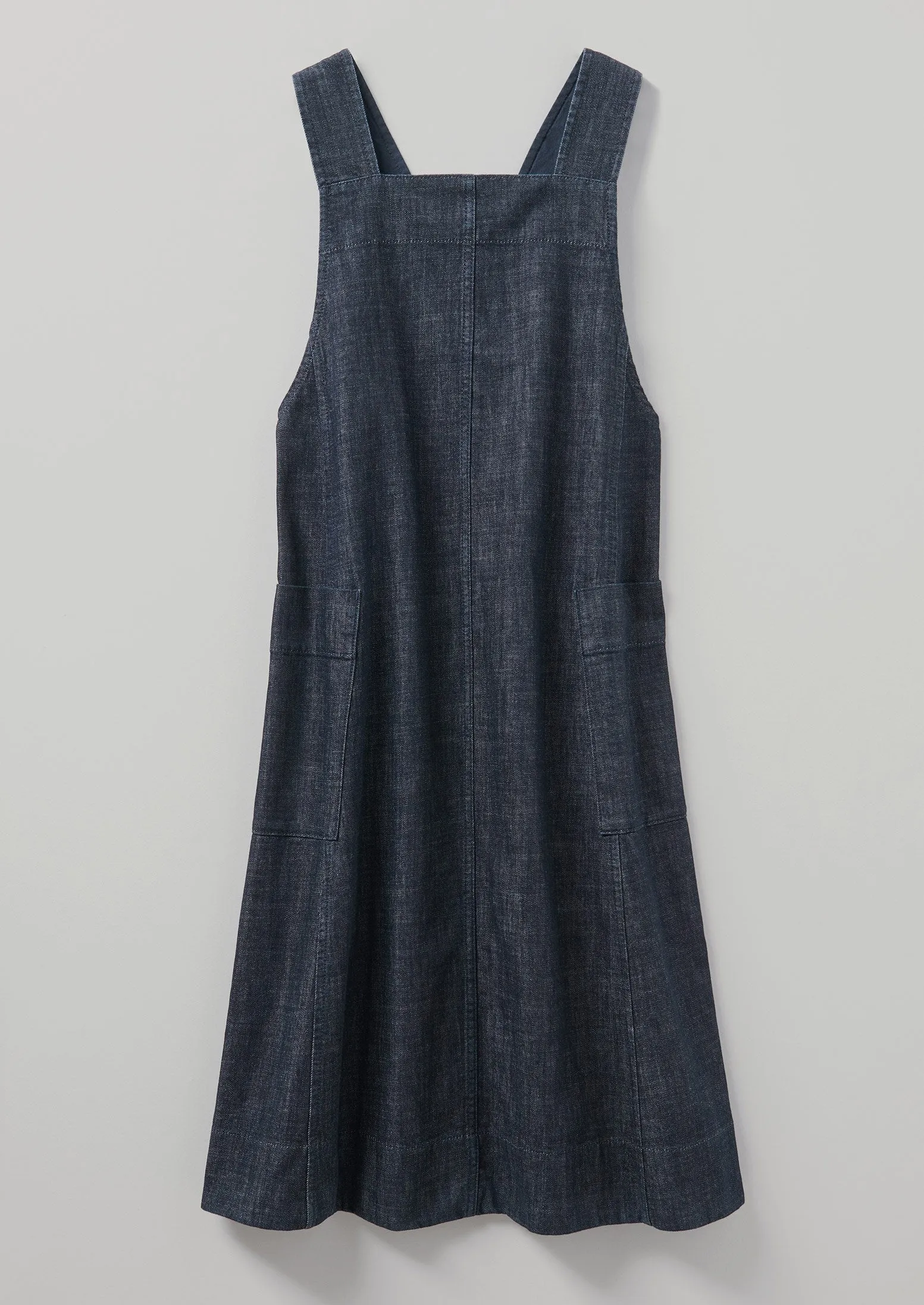 Thea Organic Indigo Denim Pinafore Dress | Indigo sold by TOAST